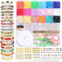 Kit De Hacer Pulseras Con Bolas De Arcilla DIY Kit De Joyería De Amistad Con Encantos Y Bolas Heishi De Polímero Para Regalos - details 0