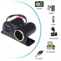 Adaptador De Cigarrillo USB Doble 5V 3.1A Con Luz Y Tomacables Para Coche Caravana Multi Enchufe Cargador Plástico - details 10