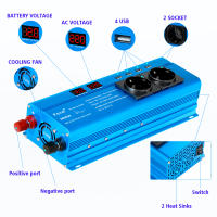 Inversor De Onda Senoidal Pura DC 12V a AC 220V 230V 1500W/2200W/2600W Convertidor De Voltaje Universal Con Enchufe Europeo Accesorios Para Automóvil - details 12