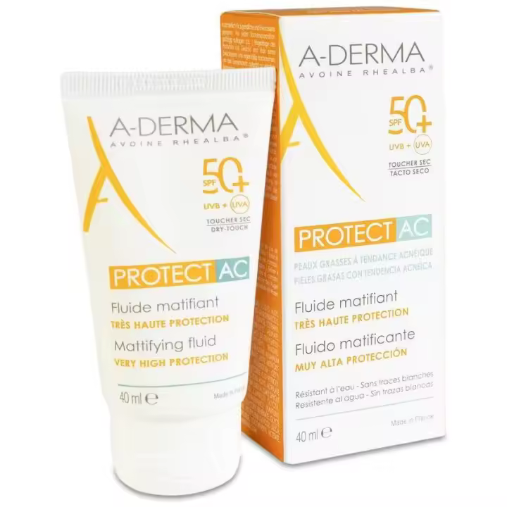 A-Derma Crema Fotoprotectora Matificante Spf50 Para Pieles Grasas 40Ml - 1