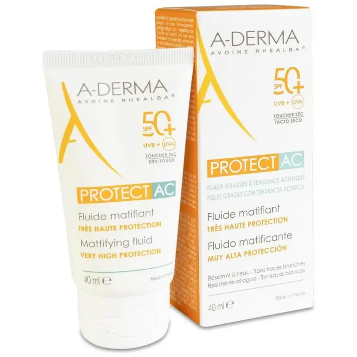 A-Derma Crema Fotoprotectora Matificante Spf50 Para Pieles Grasas 40Ml - 1