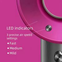 Secador de Pelo Profesional Ionico 1600W, Secador De Pelo Supersónico, Color Metal Y Fucsia, Hair Dryer, Con 6 Accesorios, Boquilla Alisadora, Flyaway, Difusor, Boquilla aire suave, Boquilla suave, Soporte Pared, Múltiples Modos. - details 2