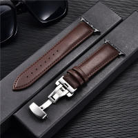 Correa De Cuero Para Apple Watch 8 7 6 5 4 3 SE Con Cierre De Mariposa Reemplazo De Pulsera 38/40/41mm 42/44/45mm Para Iwatch - details 8