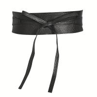 Cinturón Ancho De Imitación De Cuero PU Para Mujer Estilo Europeo Y Americano Versátil Con Lazo De Cintura Accesorio De Ropa - details 3