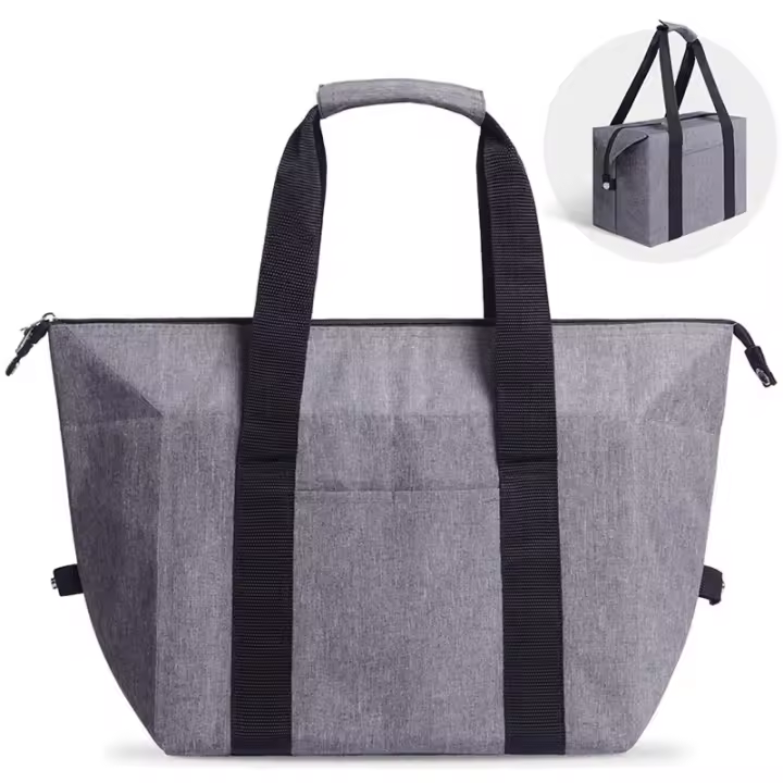 Nueva bolsa aislante plegable de gran capacidad, bolsa de hielo para exteriores, portátil, de aluminio, para mantener la frescura en el picnic. - 1