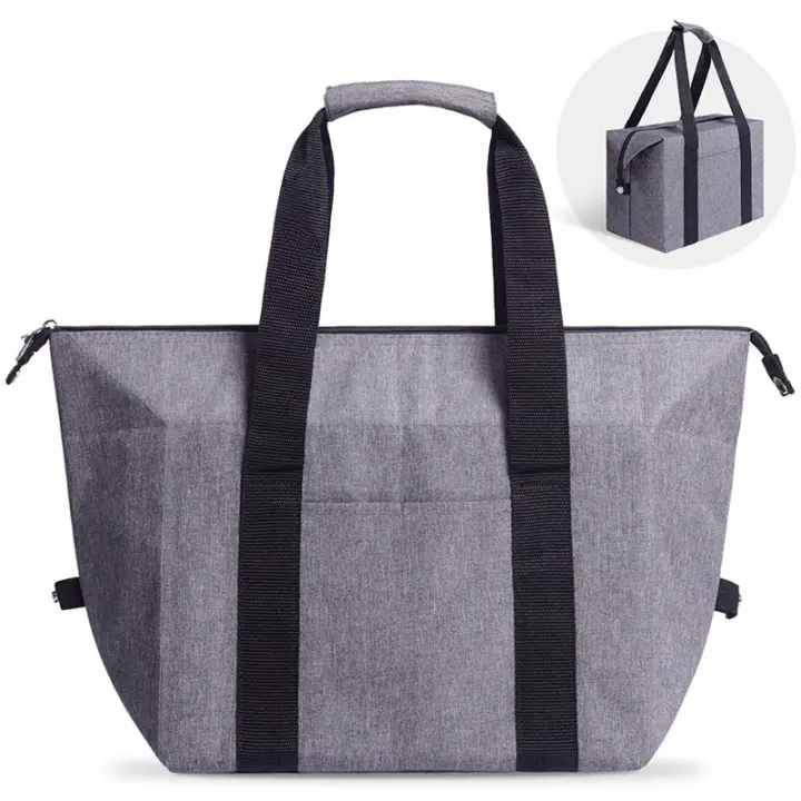 Nueva bolsa aislante plegable de gran capacidad, bolsa de hielo para exteriores, portátil, de aluminio, para mantener la frescura en el picnic. - 1