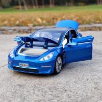 Modelo De Coche Tesla Modelo 3 a Escala 1:32 De Aleación Y Metal Con Sonido Y Luz Regalo Para Niños Colección E126 - details 16