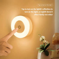Lámpara De Noche LED 0.6W Recargable Y Magnética Para Bebé Y Dormitorio Luz Táctil Dimmable Para Cocina Y Estudio Fuente De Alimentación DC Material Del Cuerpo ABS - details 0
