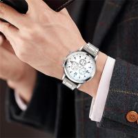Reloj De Lujo De Cuarzo Con Dial De Acero Inoxidable Reloj Casual De Pulsera Estilo Business Resistente Al Agua Y Choque - details 5