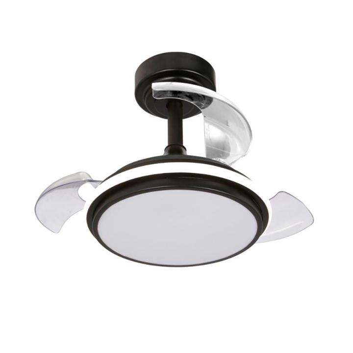 VENTILADOR DE TECHO LED 3CCT ASPAS RETRÁCTILES ANTILA MINI XS 35 W 3000 lm NEGRO, ASPAS Ø55 cm, PLAFÓN Ø32 cm, ALTURA… — oferta en Miravia