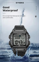 Reloj Digital Militar Para Hombre SYNOKE Exterior Retro Deportivo 5Bar Impermeable Multifuncional Luminoso Con Alarma Y Calendario - details 3