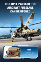 SEMBO 703pcs Helicóptero Militar Serie Z-21 Con Armas Pesadas Bloques De Construcción MOC Avión Juguetes Para Niños Modelo De Bloques De Plástico ABS Compatible Con Lego - details 6