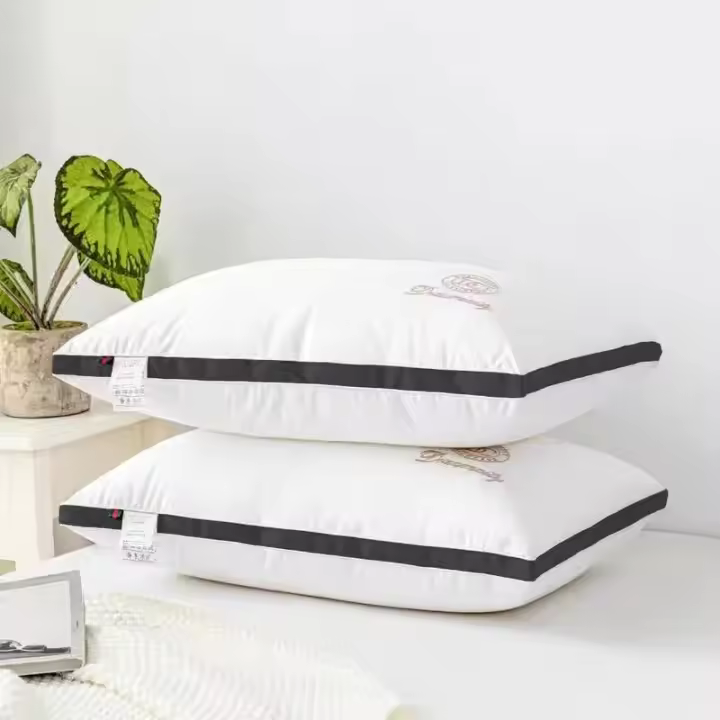 Cojín De Cuello Para Adultos Minimalista Y Elegant De Color Sólida Núcleo De Pluma Velours No Colapsante Para Descanso En El Hogar - 1