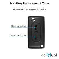 Ociodual Mando Llave Funda Carcasa CE0523 VA2 Key Case para Peugeot 206 207 306 307 308 407 607 806, Citroen C2 C3 C4 C5 C6 - details 3