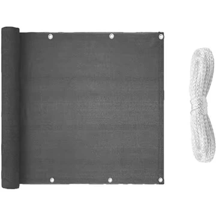 Privacy Screen for Balcony - Balcony Privacy Screen with Eyelets, Cable Ties and Cords, Anti UV Waterproof and Resistant Privacy Screen for Balcony Garden Terrace - 0.9x5m - 1