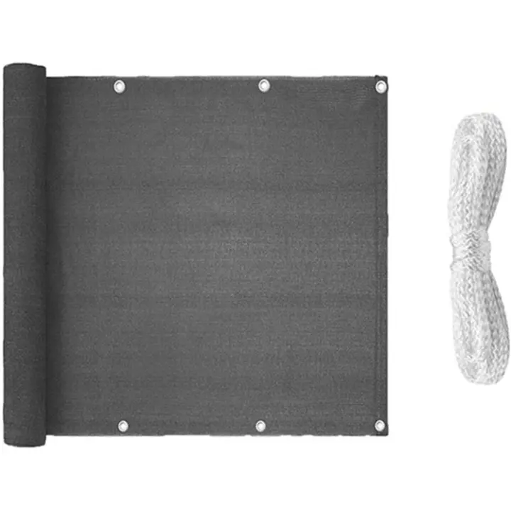 Privacy Screen for Balcony - Balcony Privacy Screen with Eyelets, Cable Ties and Cords, Anti UV Waterproof and Resistant Privacy Screen for Balcony Garden Terrace - 0.9x5m - 1