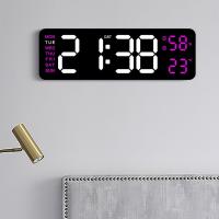 Reloj De Pared Electrónico Con Pantalla De Temperatura Y Fecha Reloj De Mesa Digital LED Montado En La Pared Para El Hogar Control De Voz DST 12/24H - details 5