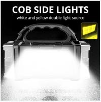 Linterna Portátil LED+COB Potente Solar+USB Recargable Para Emergencias Y Camping Torcha De BÚsqueda Con Banco De Energía - details 6