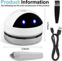 Mini aspiradora de Mesa: Mini aspiradora portátil, aspiradora de Mesa Recargable por USB, Limpieza de Migas, Hogar - details 3