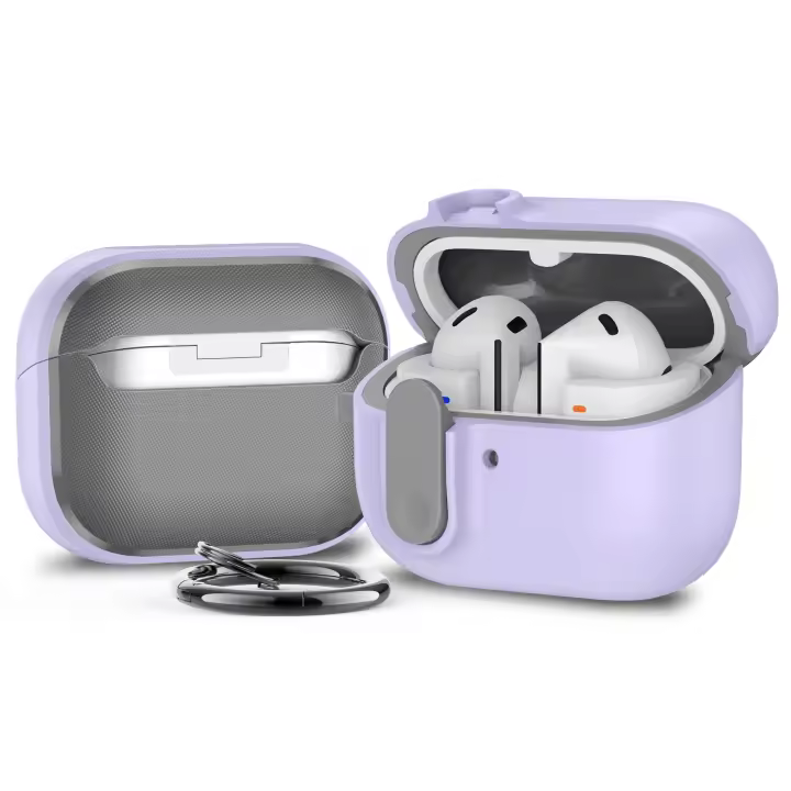 Carcasa Con Cerradura Segura Para Samsung Galaxy Buds 3/3 pro Con Kit De Limpiador Y Llavero Carcasa Para Auriculares Inalámbricos Samsung Galaxy Buds 3 Material TPU - 1