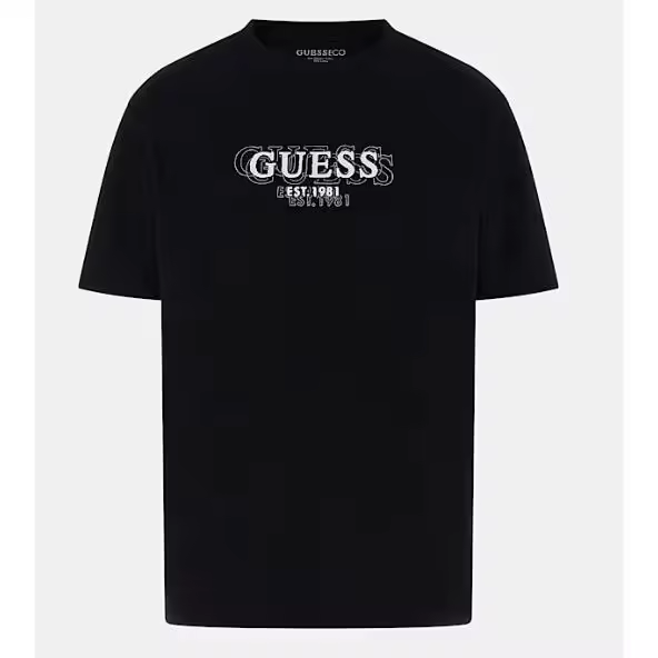 Camiseta Logo Tee Negra Guess - 1