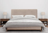 DHOME Cabecero Tapizado Liso Redondeado Tela con Patas para Pared Acústicos Cabeceros Absorbentes Cabezal Cama Colores - details 3