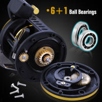 Carrete De Pesca Sougayilang Con Contador De Línea Reloj De Manivela Para Salmón Y Atún 4.1:1/6+1BB Máximo Arrastre 25Kg Pesca En Oceano Y Río - details 16