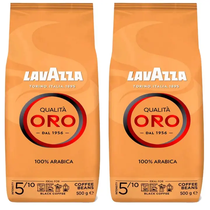 Lavazza Qualita Oro Café en Grano  2 bolsas de 500 gr cada una - 1