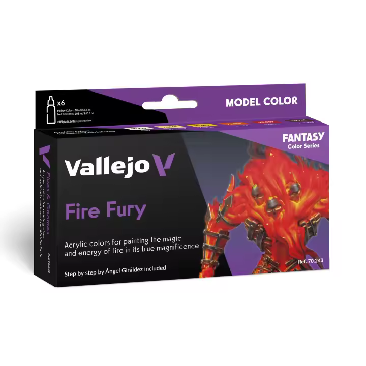 VALLEJO 70243 EMBALAJE 6 COLORES 18 ML FIRE FURY DE ANGEL GIRALDEZ 18 ML - 1