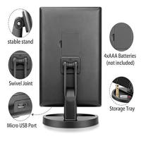 Espejo De Maquillaje Plegable Con Pantalla Táctil LED Y Soporte Ajustable Recargable Por USB Magnificación 1x/2x/3x Ilumina Tu Belleza - details 4