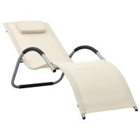 vidaXL Tumbonas 2 unidades textilene y Negro y gris, Crema y gris, Gris taupé y gris Sillas de Exterior Ideal para jardín, playa, piscina, terraza Tumbona Piscina Tumbonas Playa Tumbonas Jardín Exterior - details 2