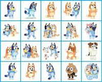 100pcs Pegatinas De Tatuaje Bluey Anime Lindo Perro Azul Juego De Bingo Decoración Para Niños Regalo De Cumpleaños - details 4