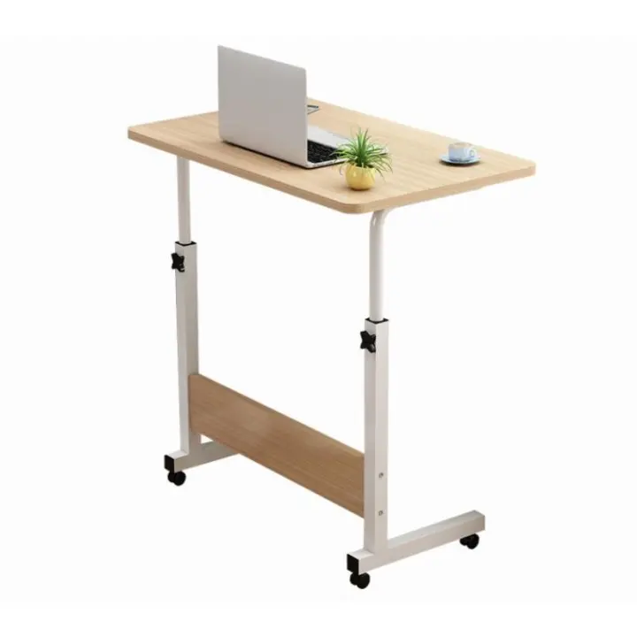 Mesa de ordenador ajustable portátil de escritorio girar mesa de cama para PC puede ser levantado Escritorio con rueda, Auxiliar Mesa portátil para Sofá - 1