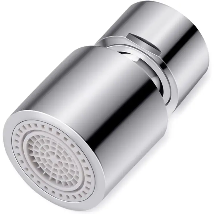 Aireador de grifo giratorio de 360 ° Aireador de grifo de 2 flujos 22mm, ahorra de agua a prueba de salpicaduras Cocina Cuarto de baño Grifo de fregadero Grifo Cabezal de pulverización Pulverizador Bubbler, FM22 - 1