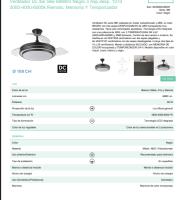 FABRILAMP Ventilador DC Ibe 59w 6980lm NEGRO 3 Asp.desp. 107d 3000-4000-6000k, 6 velocidades Remoto, Reg.intensidad, Memoria Y Temporizador Incluye mando a distancia y dos tijas de 10 y 25 centímetro Productos originales calidad de confianza - details 4