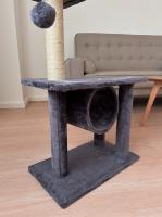 Árbol para gato gris 30x50x83cm, con plataformas, rascadores y zonas de descanso. Ideal para estimular el ejercicio, el juego y el descanso de tu felino. Materiales resistentes y seguros, perfecto para gatos de todos los tamaños - details 3