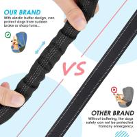 Cinturón De Seguridad Para Perros Ajustable Con Bungee Reflectante Y No Enredado De Dos Puntos Para Viajes En Vehículo Accesorio De Viaje Para Perros Universal - details 5