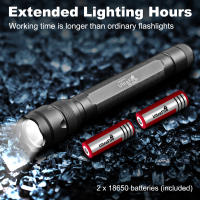 UltraFire WF-502D Linterna Táctica Recargable De 1300LM Con 3 Modos Luz LED Potente Lámpara Portátil Para Camping Emergencias Resistente Al Agua Y Choques - details 1
