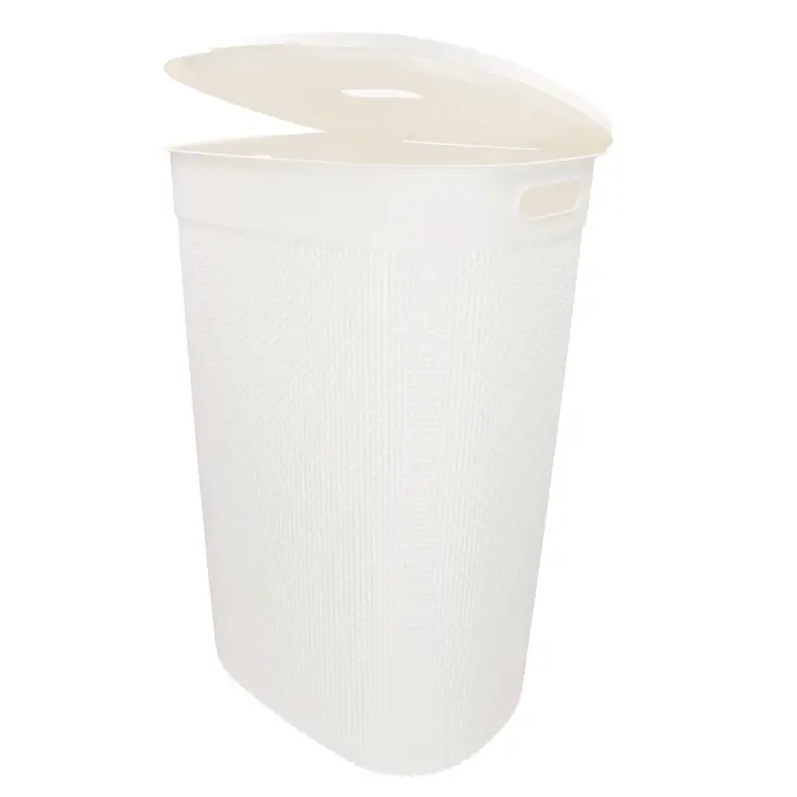 Curver - Cesto de ropa sucia multiusos, marrón, blanco o gris, asas laterales, resistente al agua y fácil de limpiar, plástico reciclado, cesta colada, diseño moderno y elegante, accesorios de hogar, limpieza y orden - 1