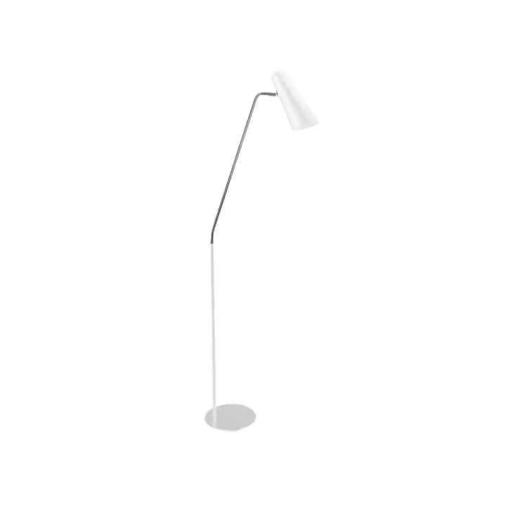 Fabrilamp - Pie De Salon Majoris 1xe27 Blanco/cromo 164x47x25 Cm Articulable Y Orientable - 1