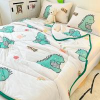 Edredón De Verano Dinosaurio De Dibujos Animados Suave Y Cómodo Para Todas Las Estaciones Decoración De Cama Sin Almohadilla Incluida - details 8