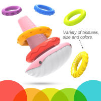 Juguete De Baño Montessori Delfín Arcoíris Con Campana Para Bebés Juego De Pila Flotante De Aprendizaje Temprano Regalo De Cumpleaños O Navidad Para Niños - details 0