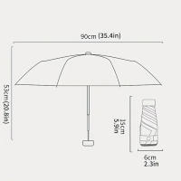 Mini Paraguas Portátil Para Hombre Y Mujer Con Estuche Doble Uso Sol Y Lluvia Plegable De Viaje Protección Solar Y Ventilación - details 7