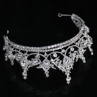 Coroa De Noiva Nova 2022 Diadema De Casamento Prata Com Strass Ornamento De Luxo Para Cabelo Laço De Cabelo Para Damas De Honra Presente Para Mulheres - details 2