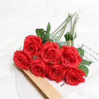 5/10Pcs Bouquet De Flores Artificiales Rosa Para Decoración De Hogar Y Habitaciones Decoración De Boda Regalo De Día De San Valentín Adorno De Vaso Falso - details 16