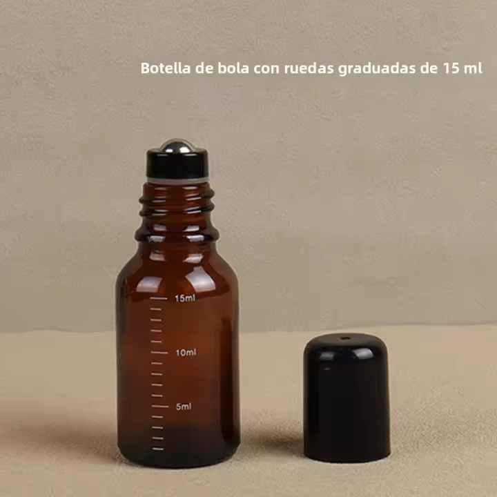 Botella De Vidrio Marrón Para Perfume Y Aceites Esenciales Reutilizable De 5ml 10ml 15ml 20ml 30ml 50ml Para Líquidos - 1