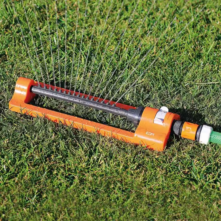 aspersor oscilante regulable sobre 250m² con enchufe rapido (blister) edm - 1