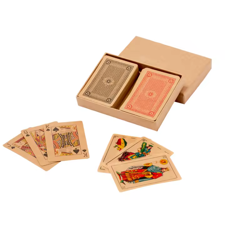 Set Baraja Española y Francesa Reciclada - Estuche de Cartón. MKT - 1
