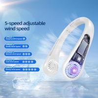 Ventilador de Cuello portátil, recargable por USB, sin Aspas, 5 velocidades, flujo de aire de 360 Grados, para helbres y Mujeres, recargable. - details 2
