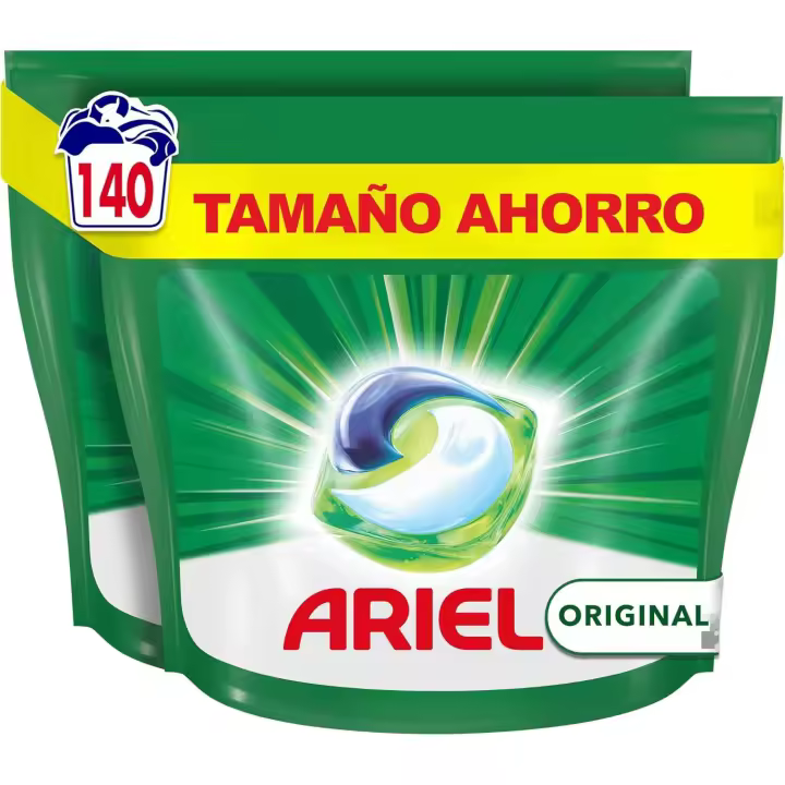Ariel Todo En 1 PODS, Detergente Líquido Para Lavadora 140 Cápsulas Original Lavados, 5 Acciones, El embalaje puede variar - 1